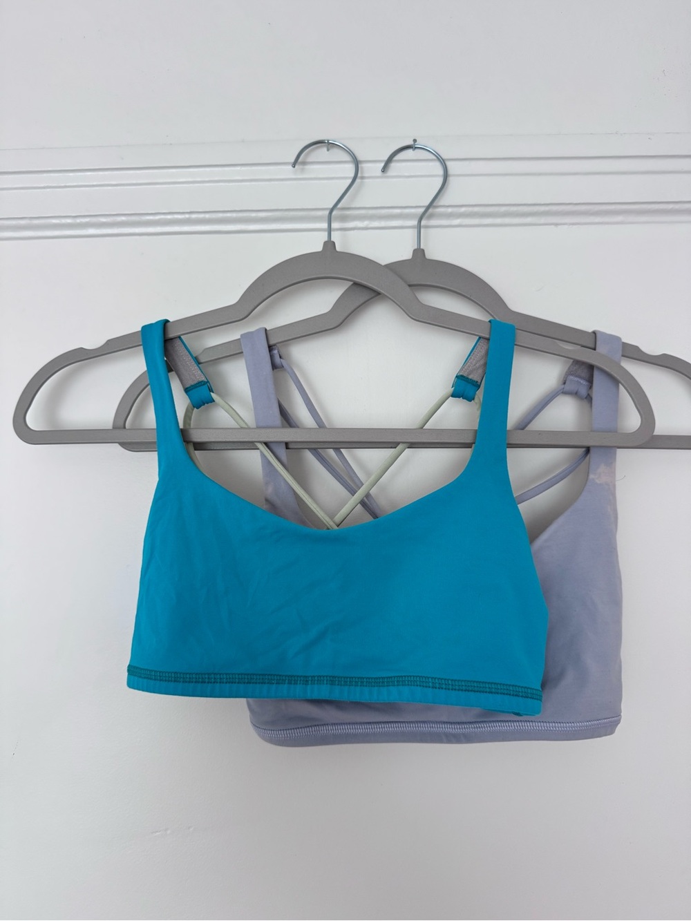 lululemon athletica Strappy Sports Bras - Teal & Light Lavender